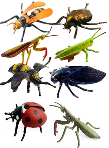 Image of Bestie Realistic Fake Insects - Educational Bee & Grasshopper Figures