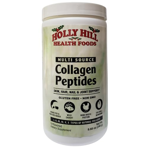 Holly Hill Health Foods Multi-Source Collagen Peptides Powder, Unflavored, 8.68 Ounces -  Reliance Private Label, 5731