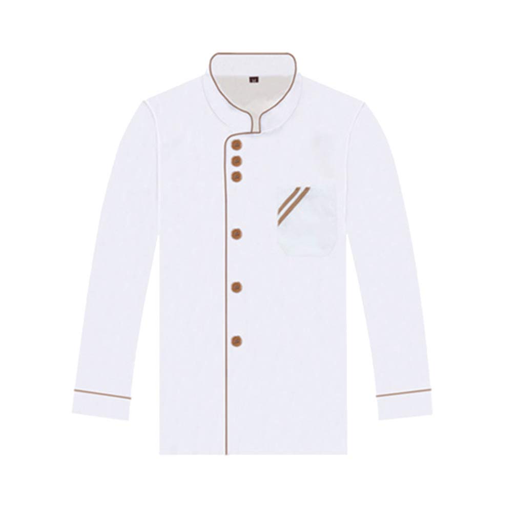 Cabilock Long Sleeve Chef Clothes Women Men Chef Chef Jacket Chef Clothing For Restaurant Hotel White