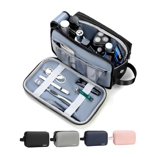 Chakipee Trousse de Toilette de Voyage pour Hommes et Femmes, Trousses de Toilette étanche, Accessoires Sac de Rasage Sac de Rangement pour Outils de Brosse cosmétique avec poignée (Noir)