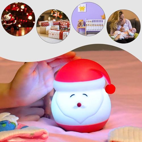 Lumière du Père Noël LED douce pour apaiser le sommeil de bébé en hiver - 4