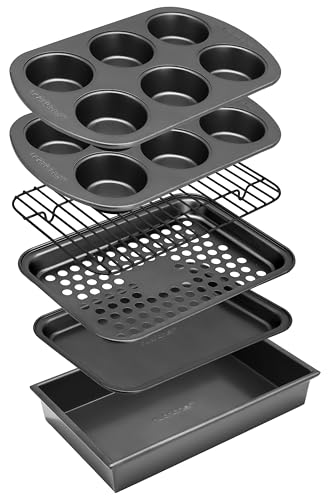 NutriChef 6-Piece Toaster Oven Bakeware Set