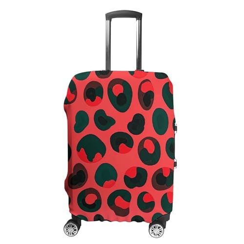 Luggage Cover for Travel Red Leopard Pattern Fashion Luggage Covers Washable Stretch Suitcases Protector Fits 19-32 Inch Luggage L