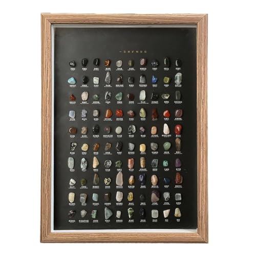 Kit de muestras minerales naturales – Colección de rocas de 100 piezas, caja científica educativa, aprendizaje práctico, piedras listas para exhibir | Colección Rock para oficina, dormitorio