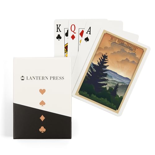 Baraja de cartas Poker Lantern Press Blue Ridge Georgia
