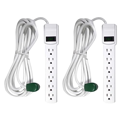 Go Green Power GG-16103M-12-2 Outlet Surge Protector, Pack of 2, White