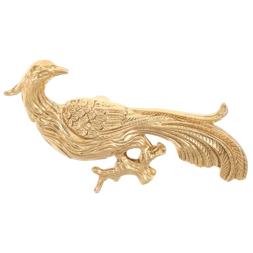 HANABASS エレガントな真鍮製鳥型取っ手 フェニックス動物キャビネットノブ 引き出し、食器棚、ワイン、靴キャビネット用装飾家具ハンドル