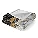 Bedbay Black Gold Marble Throw Blanket Boys & Girls - Soft, Cozy, Lightweight Plush Fluffy Blanket for All Seasons Bed Couch Chair Room Decor(Grey Gold, Twin(60