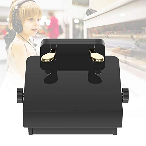 Neewer Adjustable Piano Pedal Extender Bench for Kids, 5-7.5 inches/13-19 centimeters Height Adjustable Piano Foot Pedal Extender with 2 Pedals (Black)