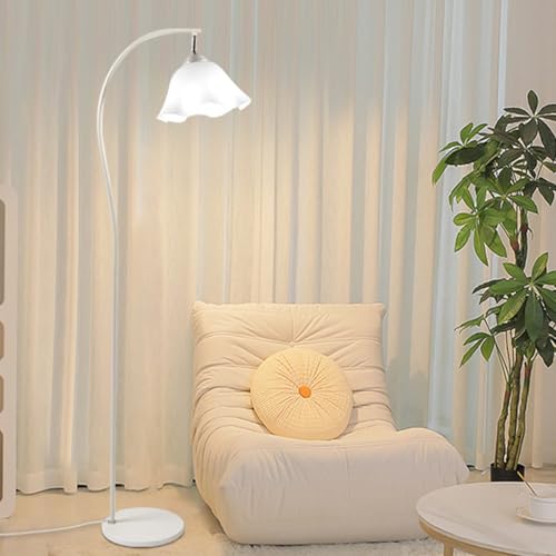 Lámpara de pie para eliminar sombras al leer con su arco giratorio y pantalla protectora