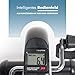 PORTENTUM Pedaltrainer für Senioren mit LCD-Display 6 Funktionen – Beintrainer im Sitzen kompakt mit einstellbarem Widerstand und Tragegriff – Tragbares Design als Mini Heimtrainer für Zuhause