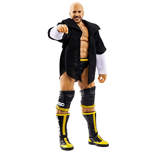 WWE Elite Series 93 CESARO Figurine Wrestling Claudio Castagnoli, Black With Yellow Trim, 6.5 cm - Image 3