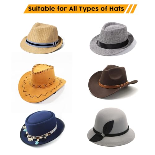 30 stück Hutgrößen Reduzierer, Schaumstoff Selbstklebend Hut Größe Reduzierer mit 10 Schweißfest-Klebeband, Schwarz und Weiß Hut Verkleinerung, Hutband Innen für Verringern Sie Der Größe Der Mütze