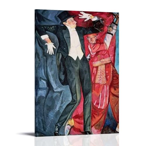 Toile double portrait de Vsevolod Meyerhold pour salon moderne tableau Boris Grigoriev cadre
