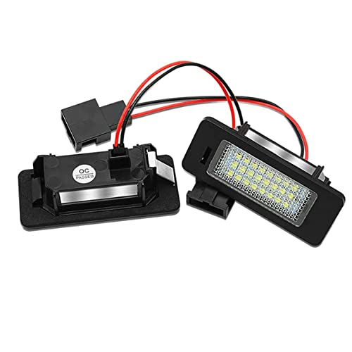 MOLEAQI 2X LED Lampe de Plaque d'immatriculation de Voiture 8T0943021 Accessoires pour Au-di A4 B8 Berline 4 Portes 5 Portes Avant S4 B8 A5 S5 Q5 TT TTRS Cover