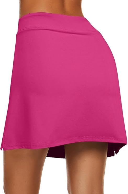 Image of Jawdrobe Women's Women's & Girls High Rise Flared Skorts Stretchy Opaque Skater Skirts with Shorts
