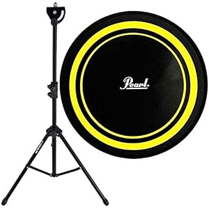 Pearl PDR-08P Practice Drum Pad Gelb/Schwarz Übungspad 8″ + keepdrum DPS Stativ Übungspadständer