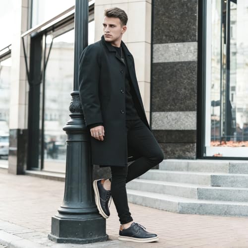 Image of Mens Derby Shoes Casual Lace Up Dress Shoes Lightweight Synthetic Leather Work Shoes with Non Slip Rubber Sole