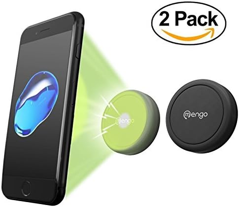 Car Mount, (2 Pack) Mengo Magna-Snap Mini Magnetic Air Vent Car Mount for Smartphones (iPhone, Samsung, HTC, LG, Nokia, & More), Mp3 Players, and GPS Devices - Retail Packaging