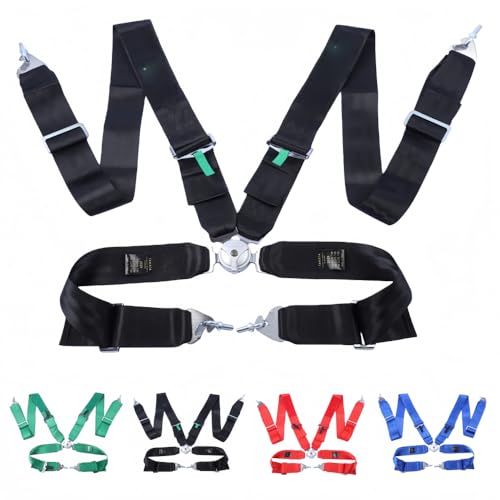 ShineLuxe�|�C���g �X�i�b�v�I�� 3 �C���` ���[�V���O �V�[�g�x���g �n�[�l�X �J�����b�N TA �X�^�C�� ���߉\�ȃh���t�g 4�_���V�[�g�x���g �Ԃ̉������ꂽ�������N�C�b�N�����[�X�V�[�g�x���g (4��,�u���b�N)