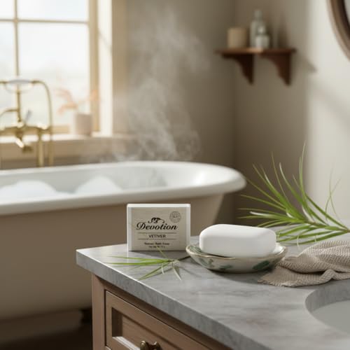 Image of Devotion | VETIVER Natural Bath Soap | Pack of 6 | 75g | Organic, Moisturizing, Refreshing Cleanse