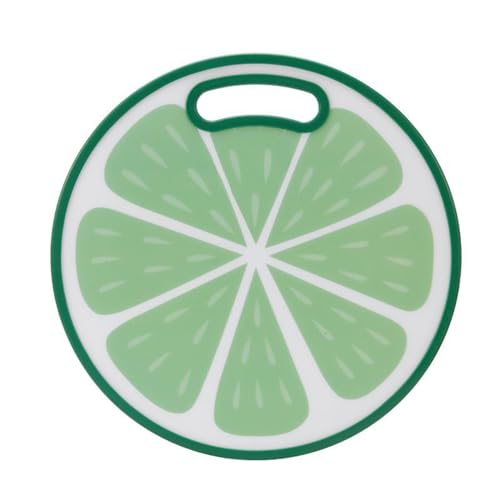 Tabla de cortar de plástico (29,8 cm x 29,8 cm), con diseño de limón, para frutas, verduras, carne o comida para parrilla, tabla para repostería en cocina, antideslizante, fácil de agarrar y apta para lavavajillas miniatura 1