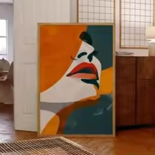 Peinture abstraite haute définition femme en toile encadrée par XINBAO