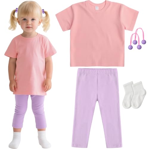 Disfraz Infantil Halloween 4 Piezas Rosa y Morado