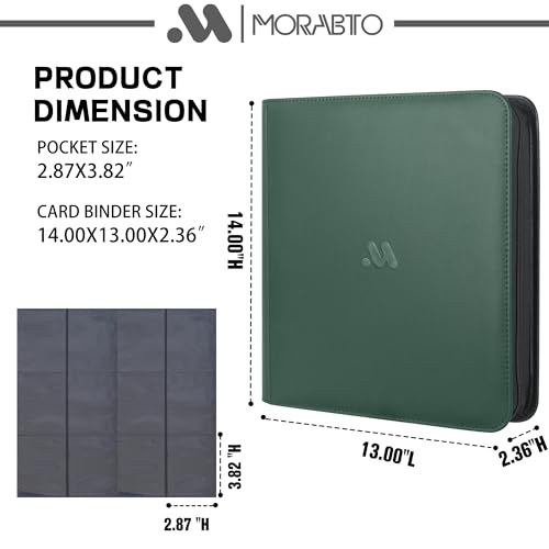 Image of Card Binder 12 Pocket,Trading Card Binder Holds up to 1200 Cards with 50 Sleeves,Zipper Card Holder Album Compatible with TCG Card /Game Cards /Sports Card