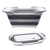 RULAYMAN 折りたたみ たらい 洗い桶 昇級版 27L 大容量 犬バスグッズ 猫犬お風呂用 洗濯バケツ 水抜栓付 ペット用バスタブ 排水プラグが付く タブワイド アウトドア 持ち運び 内外に適用 多機能