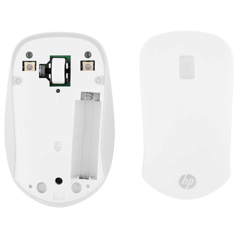 HP 410 Slim Ratón Inalambrico Bluetooth (Ambidiestro, Sensor para Múltiples Superficies, Compatible con Windows 11; Windows 10; macOS; Chrome OS; iPadOS) Color Blanco