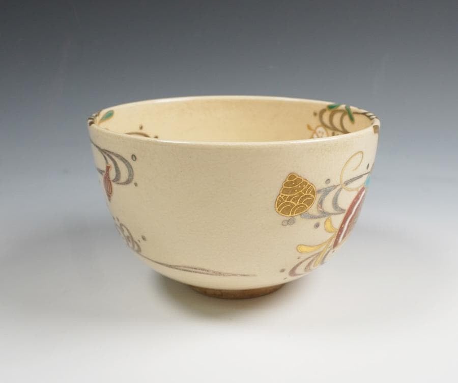 Amazon.co.jp: 加藤利昇仁清金静海波海松貝 茶碗共箱 : ホーム＆キッチン