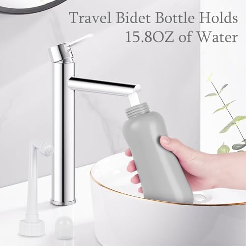 Image of Portable Bidet Travel Large Capacity 15.8oz Personal Toilet Handheld Gray
