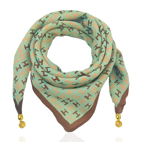 Scarf for Women Lightweight,Fashion Headscarf for Girls with Magnetic Clasp Classic Neck Handbag Scarf