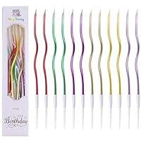 Birthday Cake Candles, 12pcs Long Thin Birthday Candle