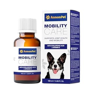 AnnonPet® Mobility Care Integratore Articolazioni Cane Liquido con Acido Ialuronico Puro e Vitamina C | Supporto Naturale per Mobilità, Artrosi, Artrite e Displasia | Flacone 100 ml con Dosatore