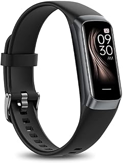 IMFRCHCS Fitness Tracker, Smart Watches with Blood Pressure and Heart Rate Monitors, 1.1" AMOLED Color Display Fitness Watch, 5 ATM Waterproof Smartwatch Compatible with Android IOS phones