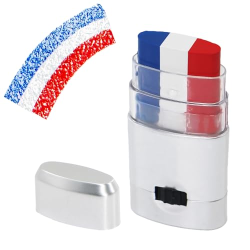 Patriotic Red White Blue Stick Face Paint Independence Day Face Painting Crayons for Face and Body Paint Patriotic 4th of July Face Paint Sports Makeup Baseball Softball Players