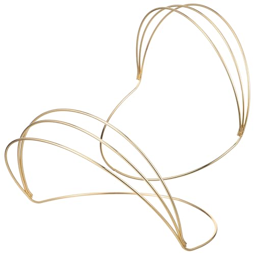 ASAKKURA Base de Hierro para Tocado Diy, 2 Piezas de Marco Práctico para Diadema, Accesorio de Base para Decoración de Cabello, Color Electrochapado Dorado Kc, Uso en Bodas y Fiestas