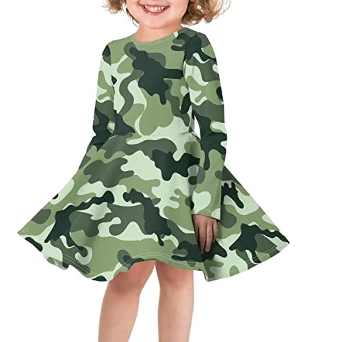 Cumagical Girls Dress Long Sleeve Twirl Swing A Line Skater Dress Cute Kids Casual Clothes3