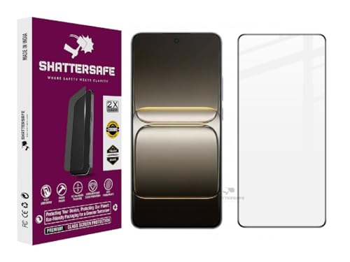 Image of Shattersafe Oleophobic Tempered Glass Screen Protector Compatible For Oneplus Nord CE 5 5G [Pack of 1]. Edge To Edge Full Screen Protection With Easy Installation Kit & Case Friendly Fit.