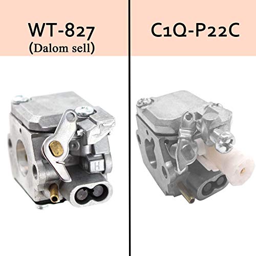 Dalom WT-827 Carburetor w Air Filter Fuel Line for Troy-Bilt 753-05133 TB10CS TB20CS TB20DC TB65SS TB70FH TB70SS TB90BC Trimmer TB310QS TB320BV Leaf Blower