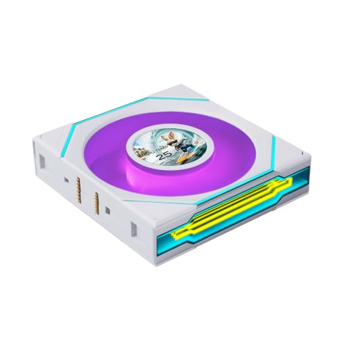 Image of Lian Li UNI Fan SL-INF LCD Flex 120mm Reverse Blade ARGB Fan, Single Pack, Controller Not Included, White (12RSLIND1F1W)