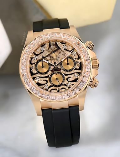 Generic Luxury Men Gold Chronograph Watch - Image 6