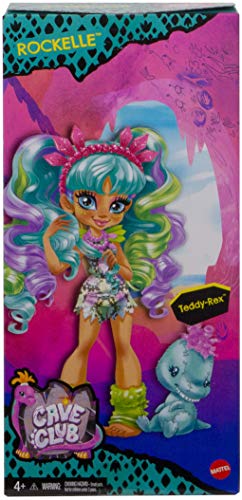 Muñeca Rockelle Cave Club Mattel con accesorios y dinosaurio miniatura 6