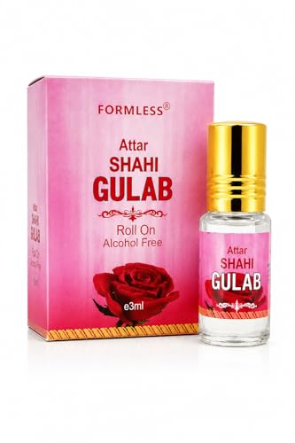 Image of Formless Shahi Gulab 3ml Attar Unisex - Premium Rose Fragrance Oil, Long Lasting Alcohol-Free Perfume, Pocket Size Roll-On, Natural Floral Scent, Travel Friendly Daily Wear & Special Occasion Use
