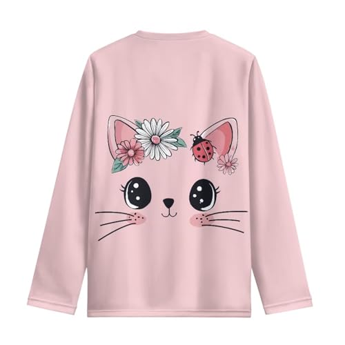 Long Sleeve Shirts for Girls Casual Crew Neck T Shirts Comfort Kids Clothing3