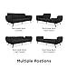 Novogratz Brittany 82 Inch Futon Sofa Bed in Faux Leather, Upholstered Couch Sleeper with Tufted Back, Mid-Century Modern Design, Dark Gray