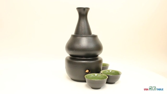 USA MJ TABLE Traditional Japanese Style Sake Set With Warmer This - View #9