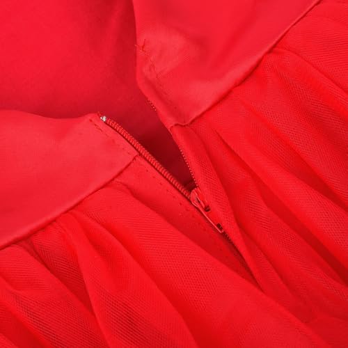 Image of JerrisApparel Flower Girls Dress Wedding Satin Dresses Princess Birthday Party Prom Ball Gown